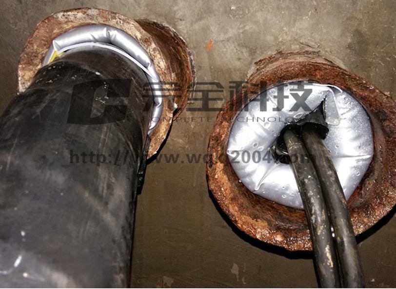 封閉雙根電纜管道孔方法